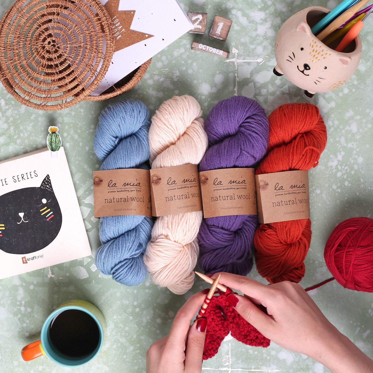 La Mia Natural Wool Koyu Kırmızı El Örgü İpi - L893