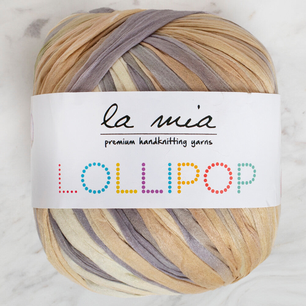 La Mia Lollipop Ebruli Yumuşak Kağıt El Örgü İpliği - L013