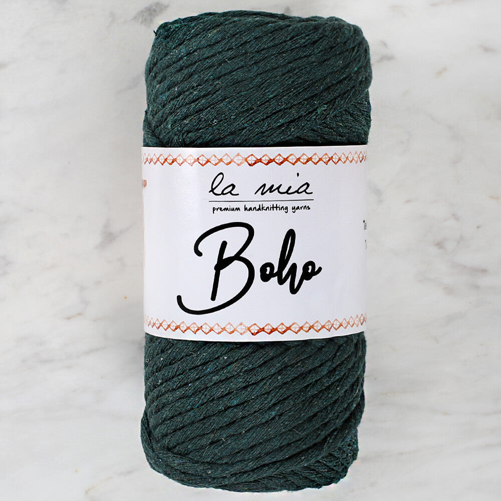 La Mia Boho Koyu Yeşil Büküm Makrome İpi - L055