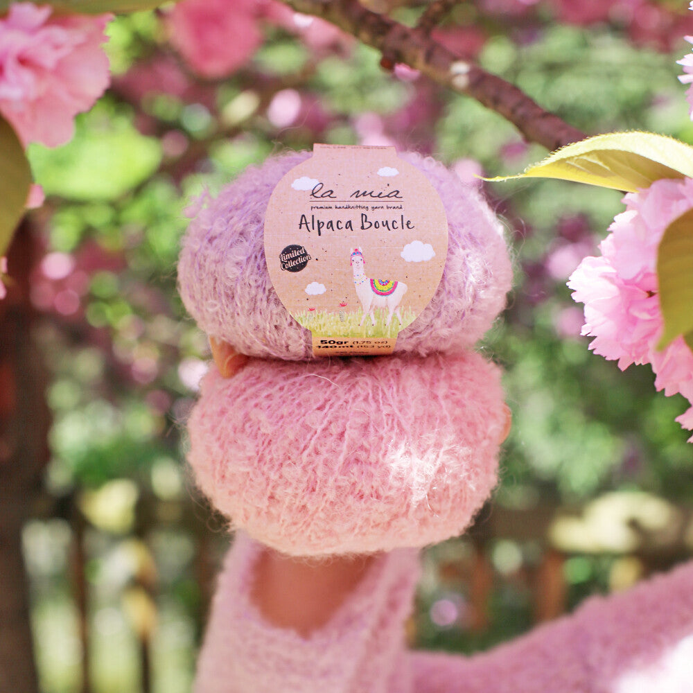La Mia Alpaca Boucle 50 Gr Mavi El Örgü İpi - L339