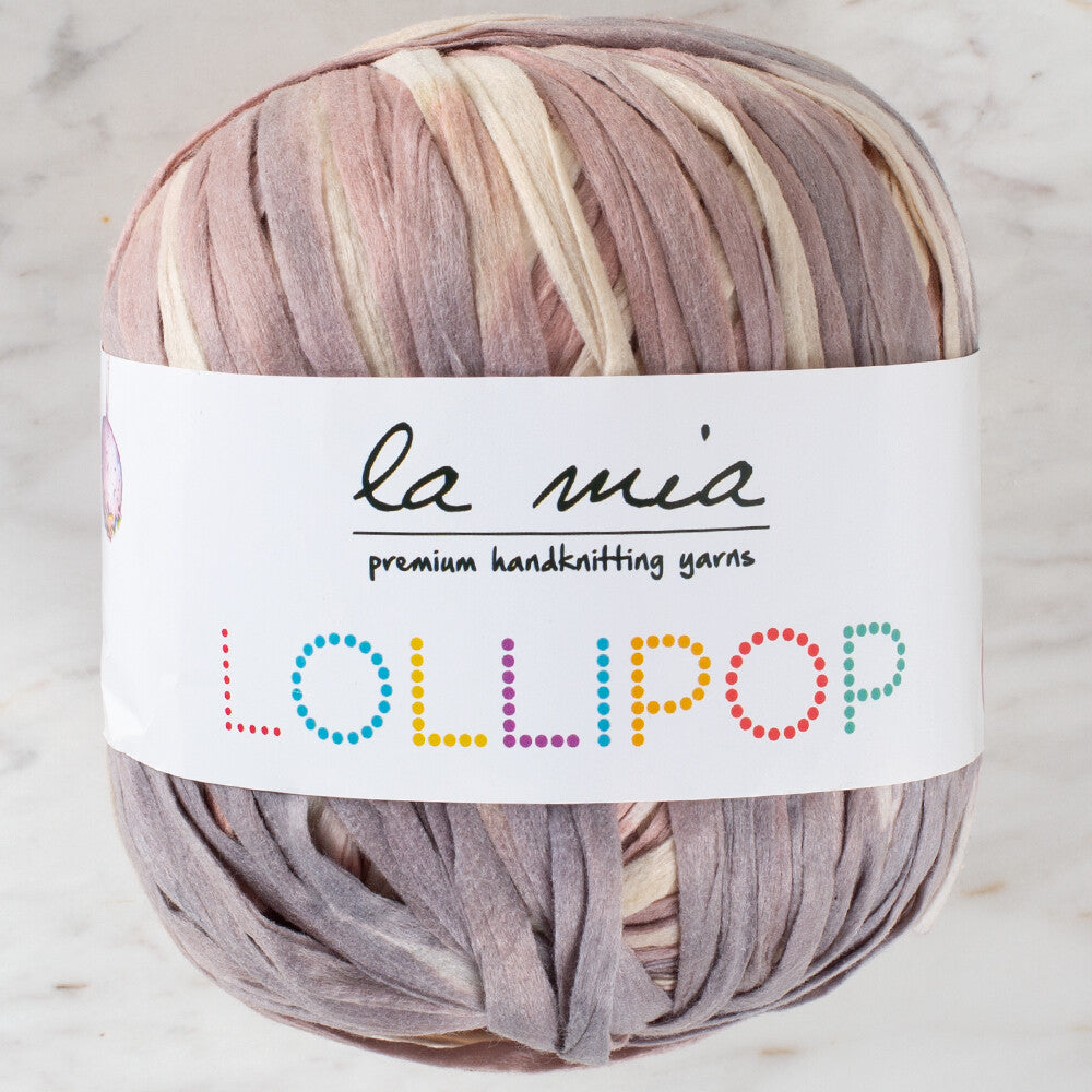La Mia Lollipop Ebruli Yumuşak Kağıt El Örgü İpliği - LL012