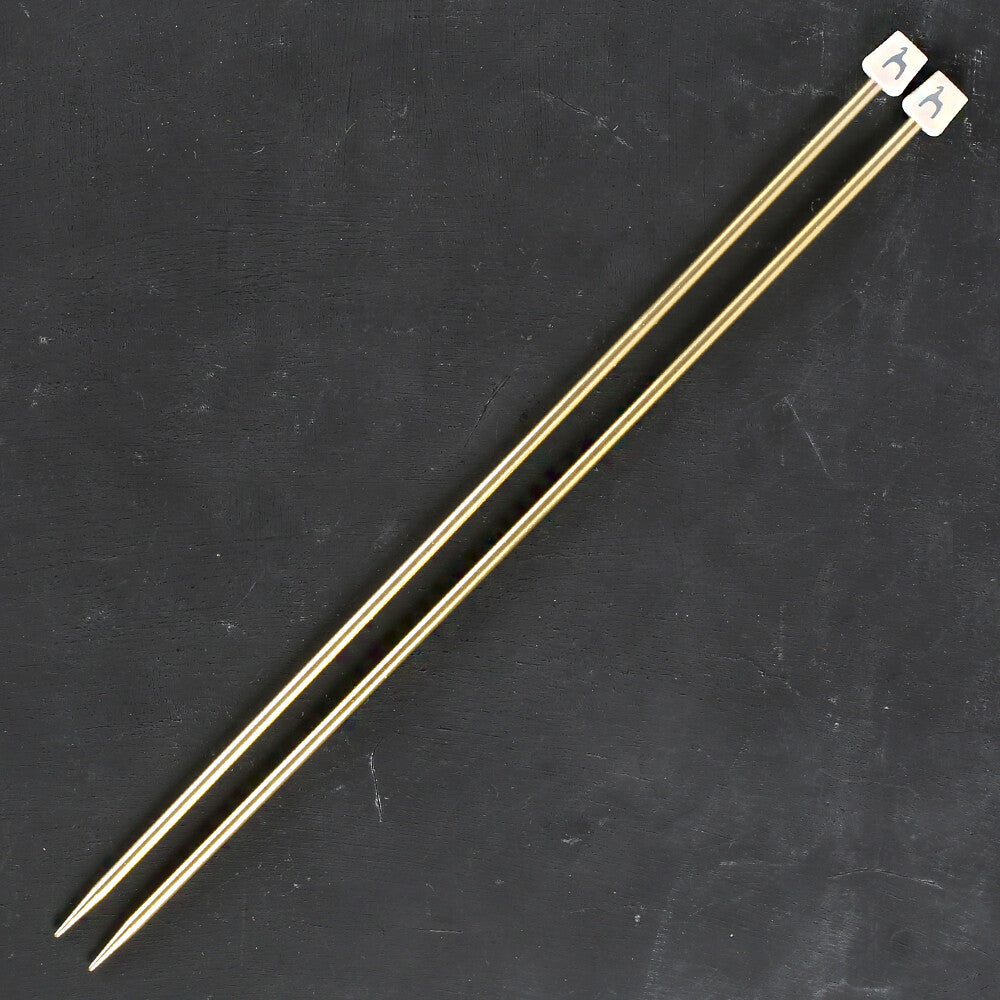 Pony Colour 5 mm 35 cm Altın Sarısı Alüminyum Örgü Şişi - 33711