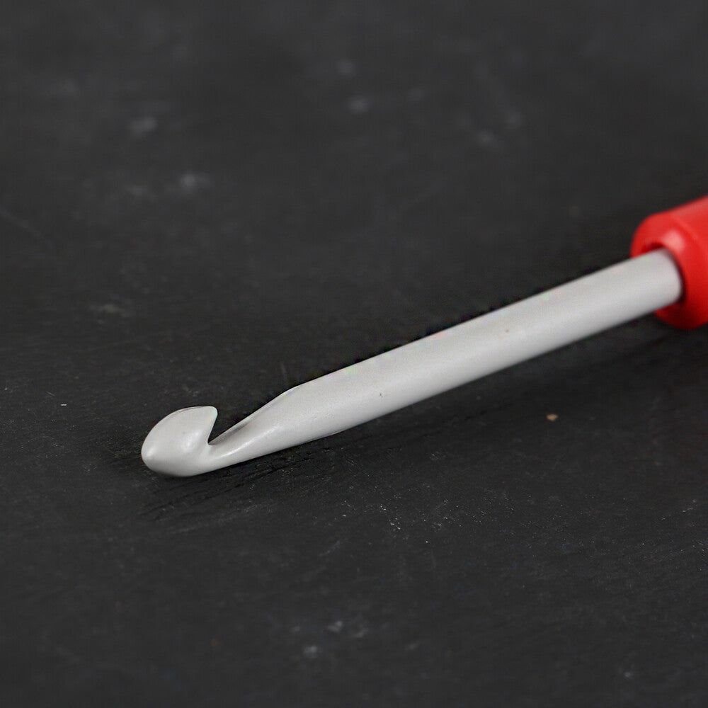 Pony 4.5 mm 14 cm Kırmızı Alüminyum Plastik Saplı Yün Tığ - 46606