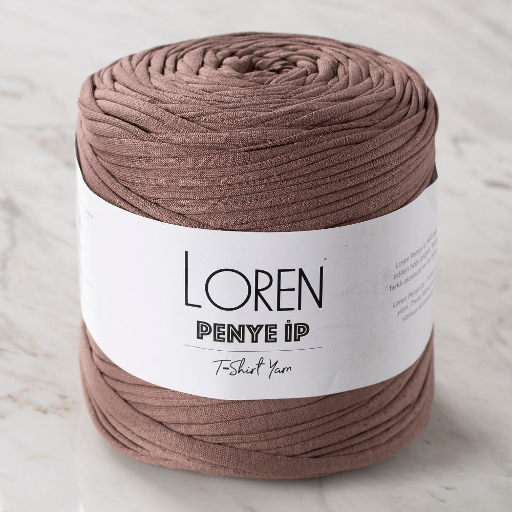 Loren Penye Kumaş El Örgü İpi Koyu Bej - 38
