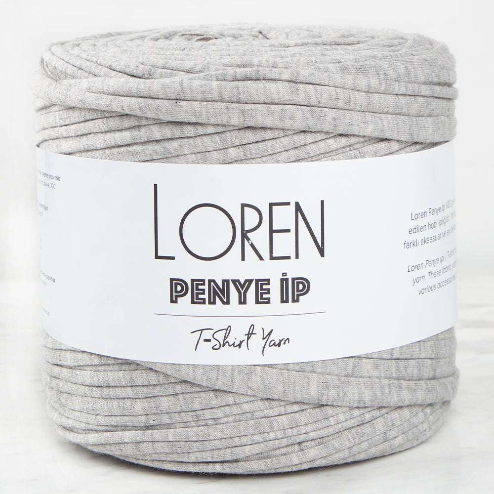 Loren Penye Kumaş El Örgü İpi  Kırçıllı Gri - 24