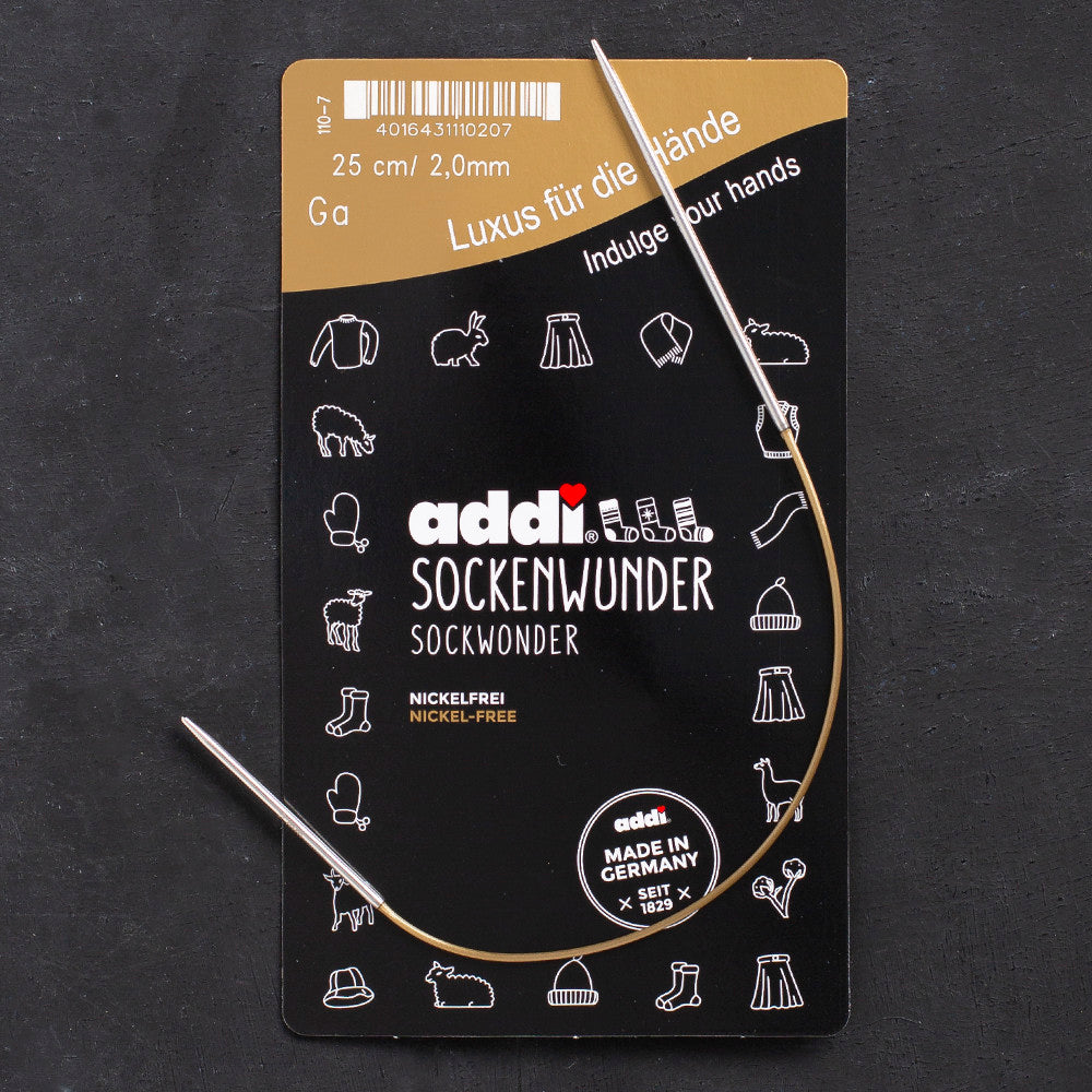 Addi Sockwonder 2 mm 25 cm Misinalı Çorap Şişi - 110-7
