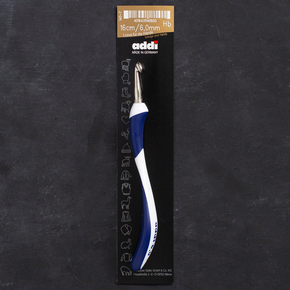 Addi Swing 6mm 16cm Lacivert Ergonomik Yün Tığ - 140-7