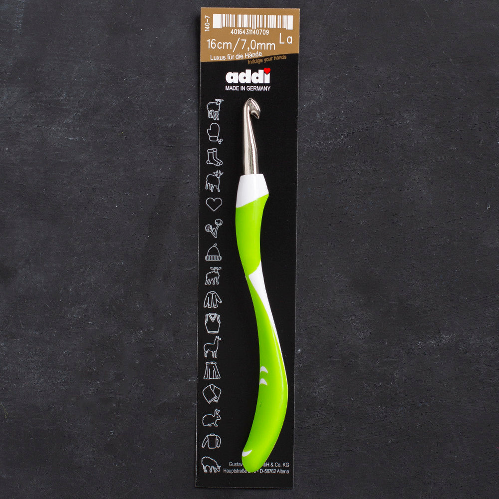 Addi Swing 7mm 16cm Yeşil Ergonomik Yün Tığ - 140-7