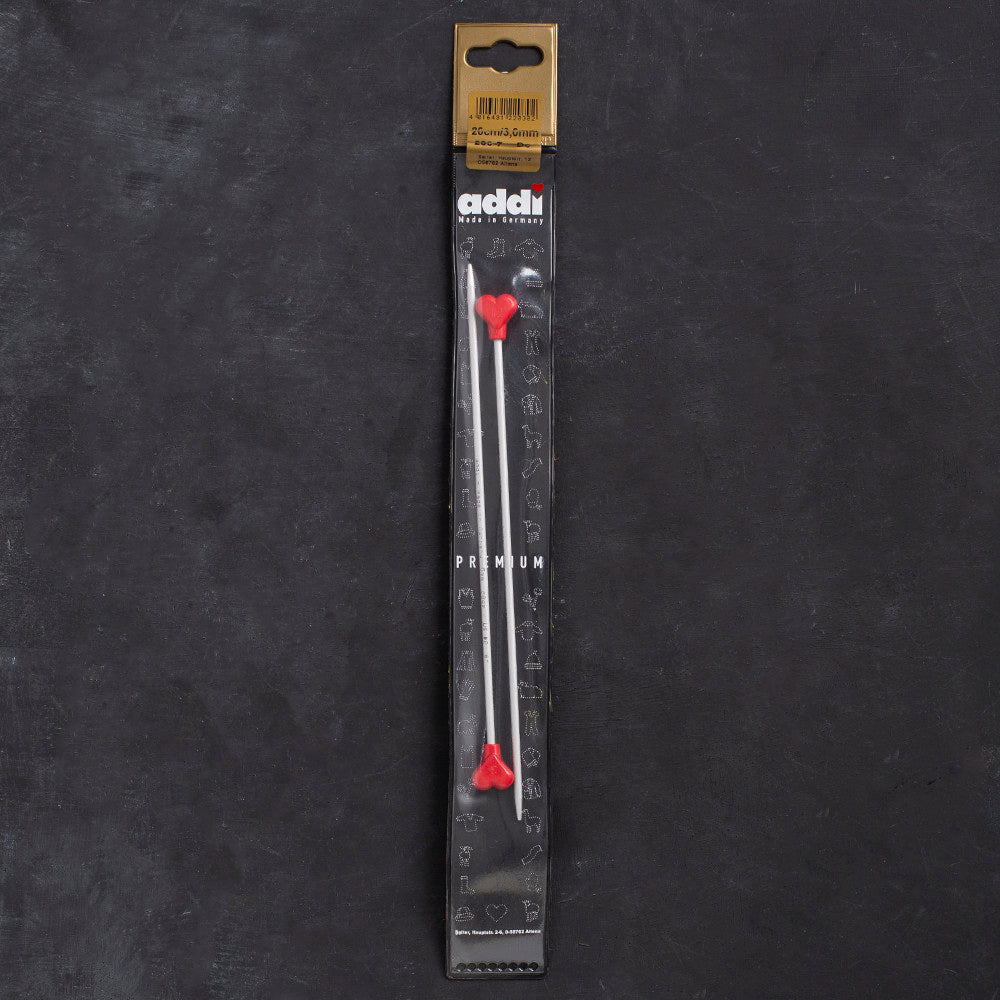 Addi Kalpli 3mm 20cm Klasik Alüminyum Örgü Şişi - 200-7