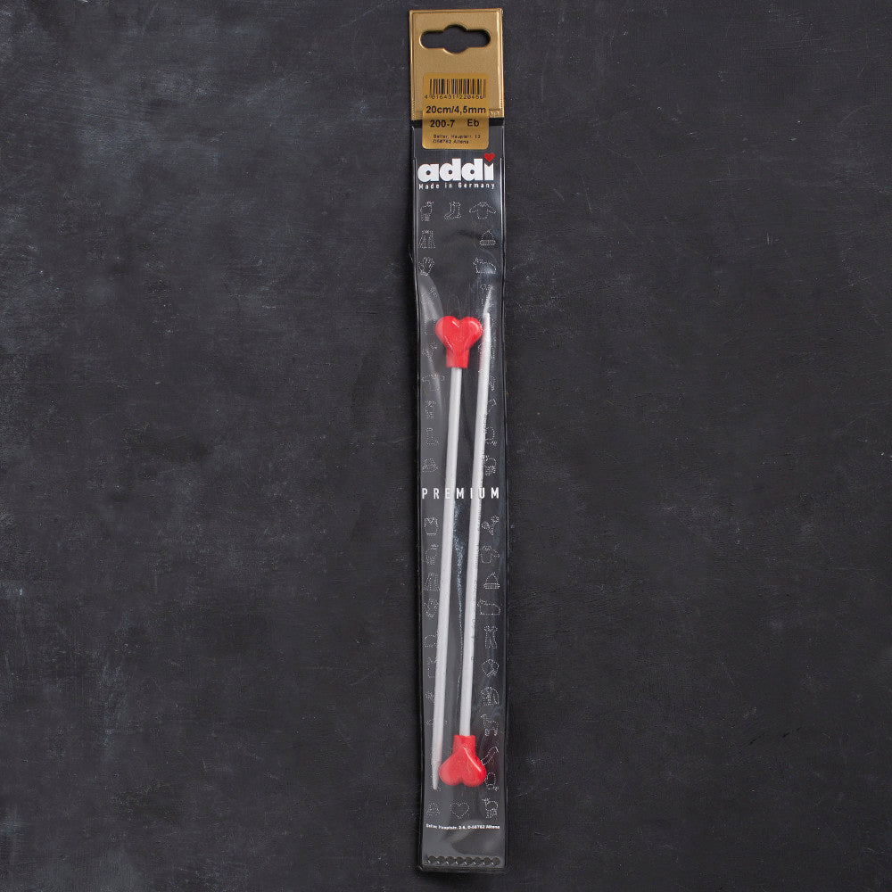 Addi Kalpli 4,5mm 20cm Klasik Alüminyum Örgü Şişi - 200-7