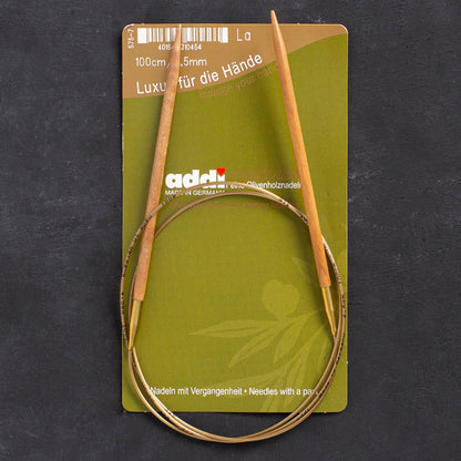 Addi Olive Wood 4,5 mm 100 cm Zeytin Ağacı Misinalı Örgü Şişi - 575-7