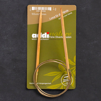 Addi Olive Wood 5 mm 100 cm Zeytin Ağacı Misinalı Örgü Şişi - 575-7