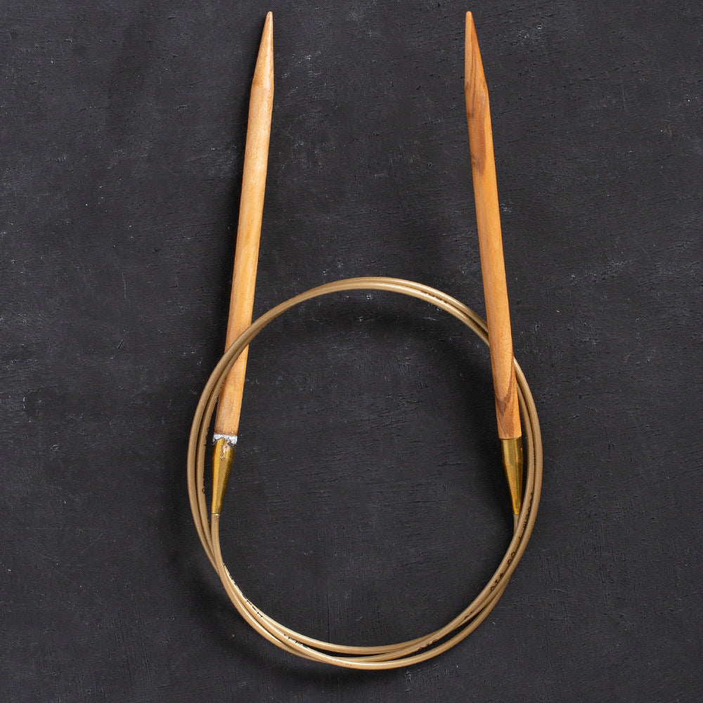 Addi Olive Wood 6 mm 100 cm Zeytin Ağacı Misinalı Örgü Şişi - 575-7