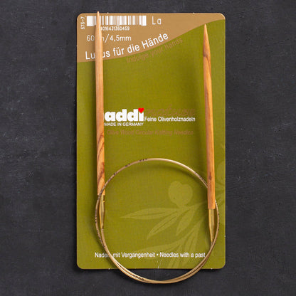 Addi Olive Wood 4,5 mm 60 cm Zeytin Ağacı Misinalı Örgü Şişi - 575-7