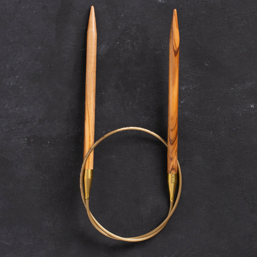 Addi Olive Wood 7 mm 60 cm Zeytin Ağacı Misinalı Örgü Şişi - 575-7