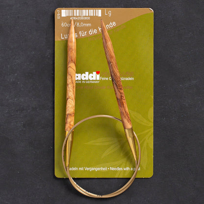 Addi Olive Wood 8 mm 60 cm Zeytin Ağacı Misinalı Örgü Şişi - 575-7