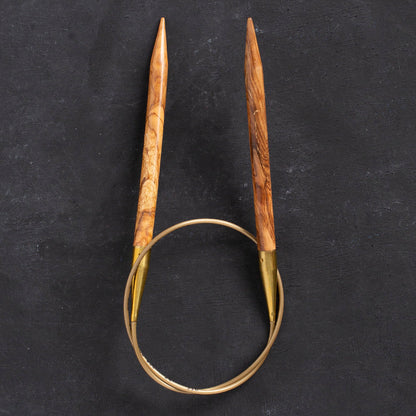 Addi Olive Wood 8 mm 60 cm Zeytin Ağacı Misinalı Örgü Şişi - 575-7