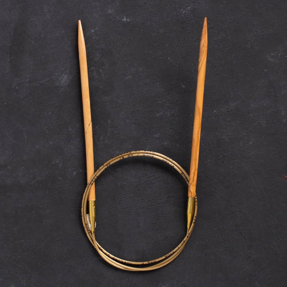 Addi Olive Wood 4,5 mm 80 cm Zeytin Ağacı Misinalı Örgü Şişi - 575-7