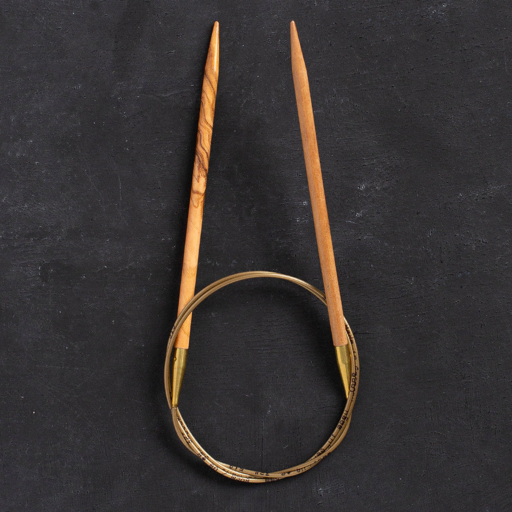 Addi Olive Wood 5 mm 80 cm Zeytin Ağacı Misinalı Örgü Şişi - 575-7