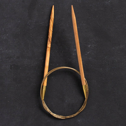 Addi Olive Wood 5 mm 80 cm Zeytin Ağacı Misinalı Örgü Şişi - 575-7