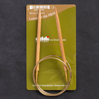 Addi Olive Wood 6 mm 80 cm Zeytin Ağacı Misinalı Örgü Şişi - 575-7