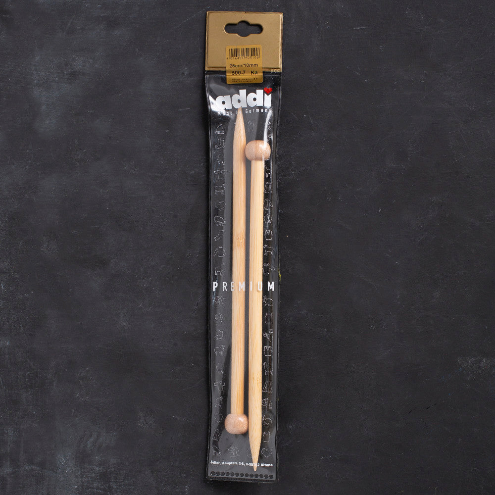 Addi Bambus Premium 10mm 25cm Örgü Şişi - 5007025-100000