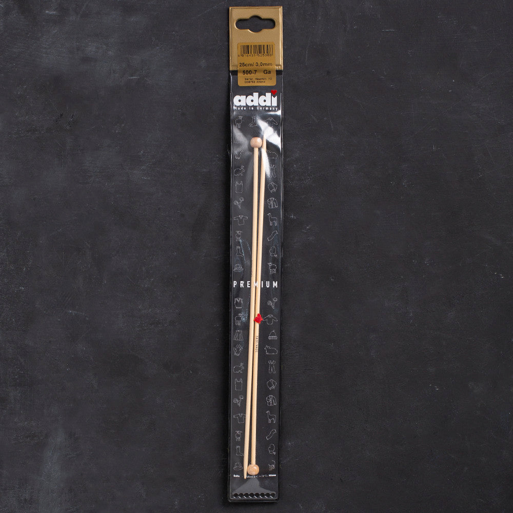 Addi Bambus Premium 3mm 25cm Örgü Şişi - 5007025-030000