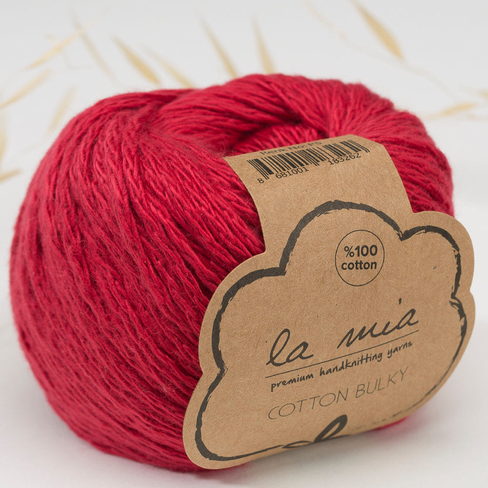La Mia Cotton Bulky Bordo Zincir El Örgü İpi - P5