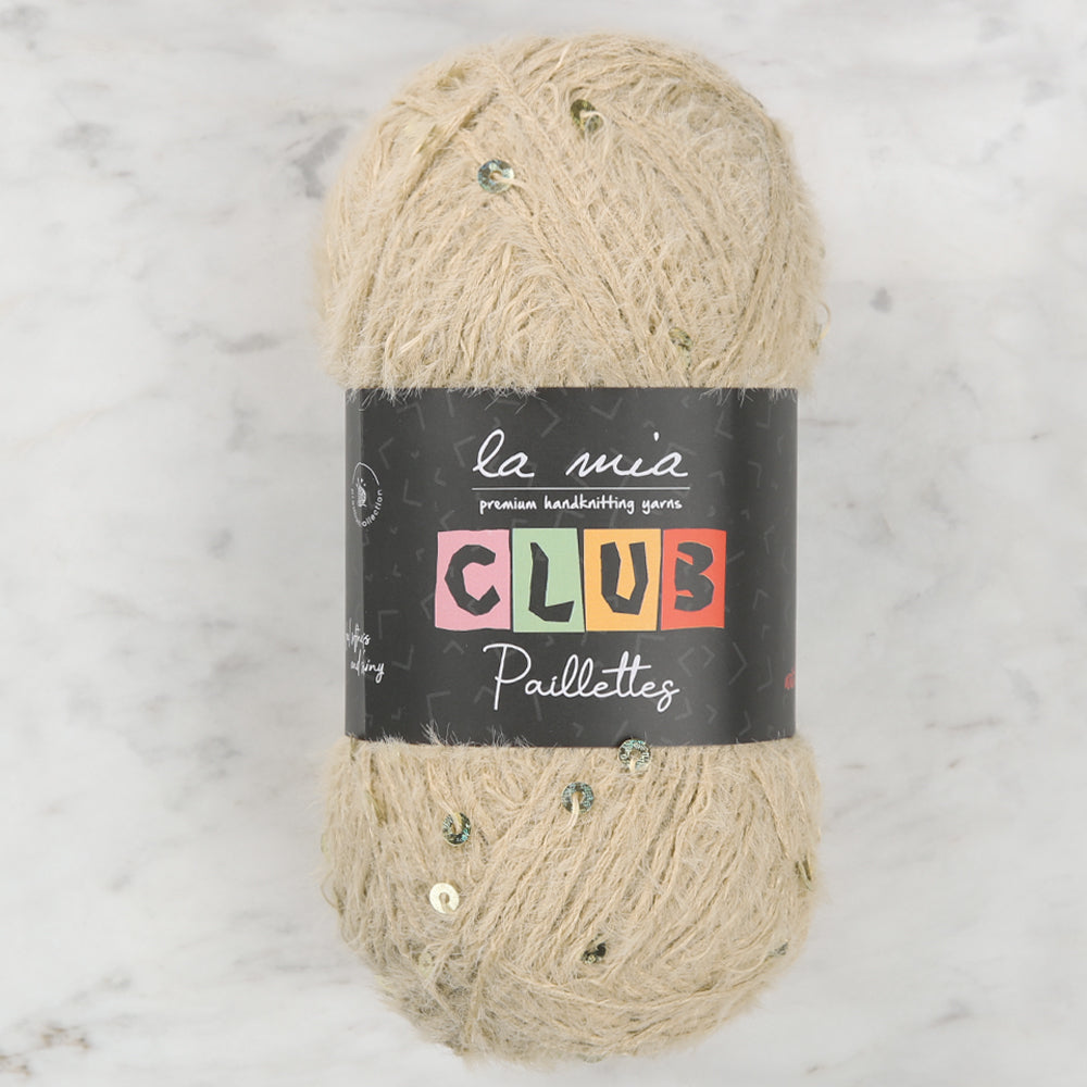 La Mia Club Paillettes Bej El Örgü İpi - 618