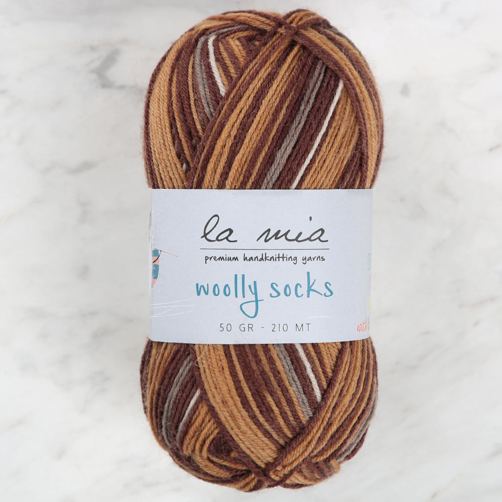 La Mia Woolly Socks Ebruli Çorap İpi - L09