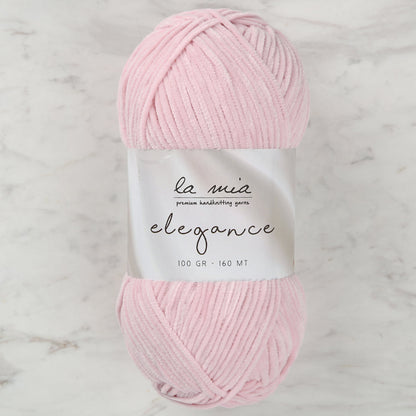 La Mia Elegance İnce Kadife El Örgü İpi Pembe - L924