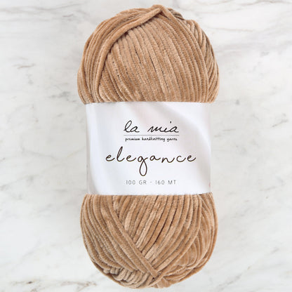 La Mia Elegance Kadife Bej El Örgü İpi - L934