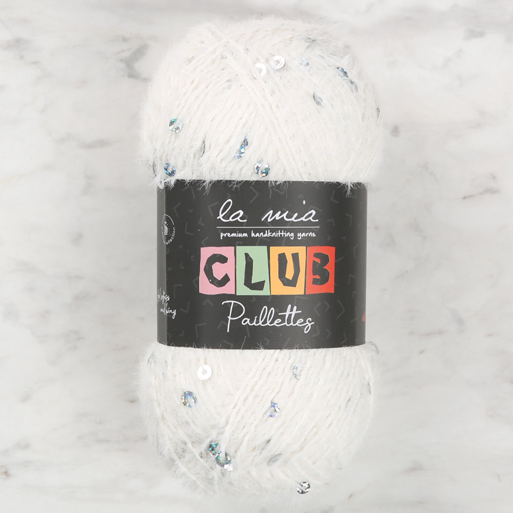 La Mia Club Paillettes Krem El Örgü İpi - 602