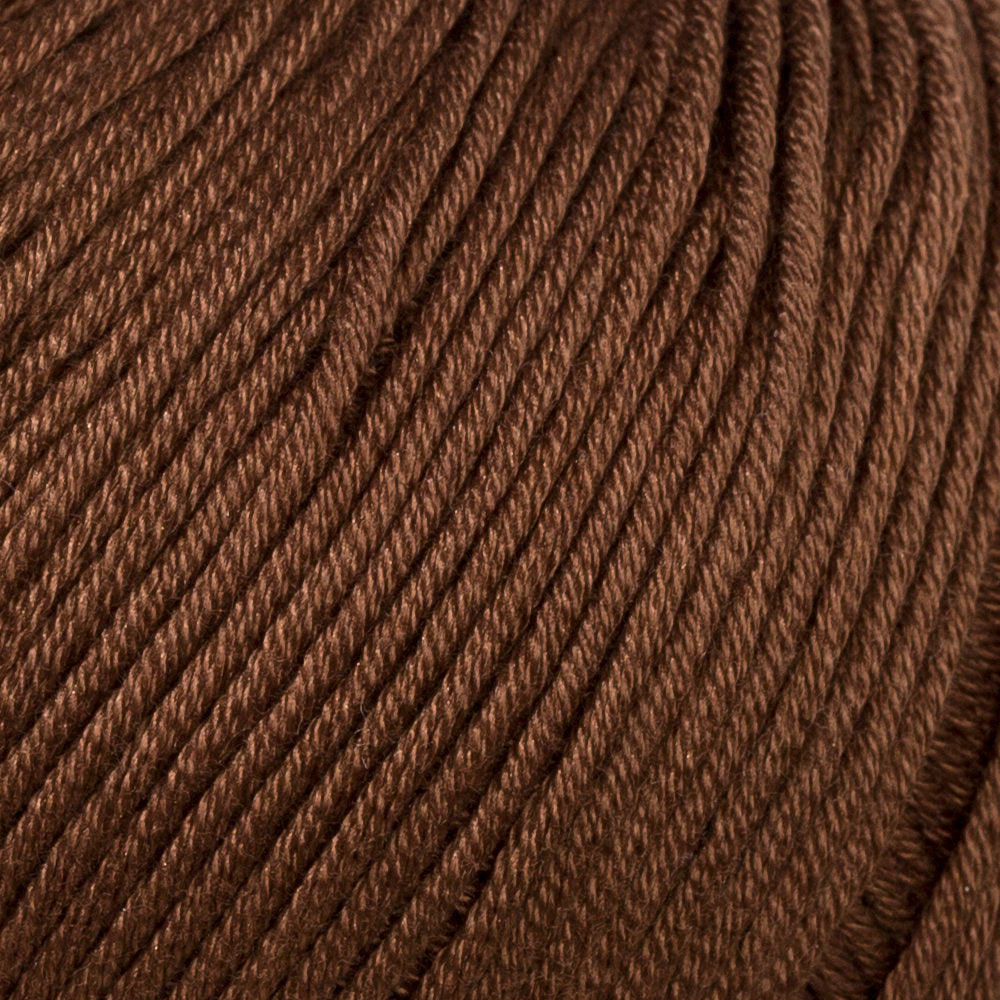 La Mia Mercerized Cotton Koyu Kahverengi El Örgü İpi - 228