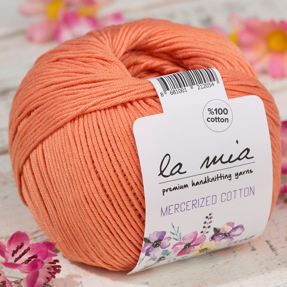 La Mia Mercerized Cotton Turuncu El Örgü İpi - 201