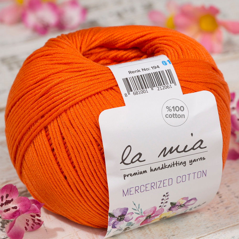 La Mia Mercerized Cotton Turuncu El Örgü İpi - 194
