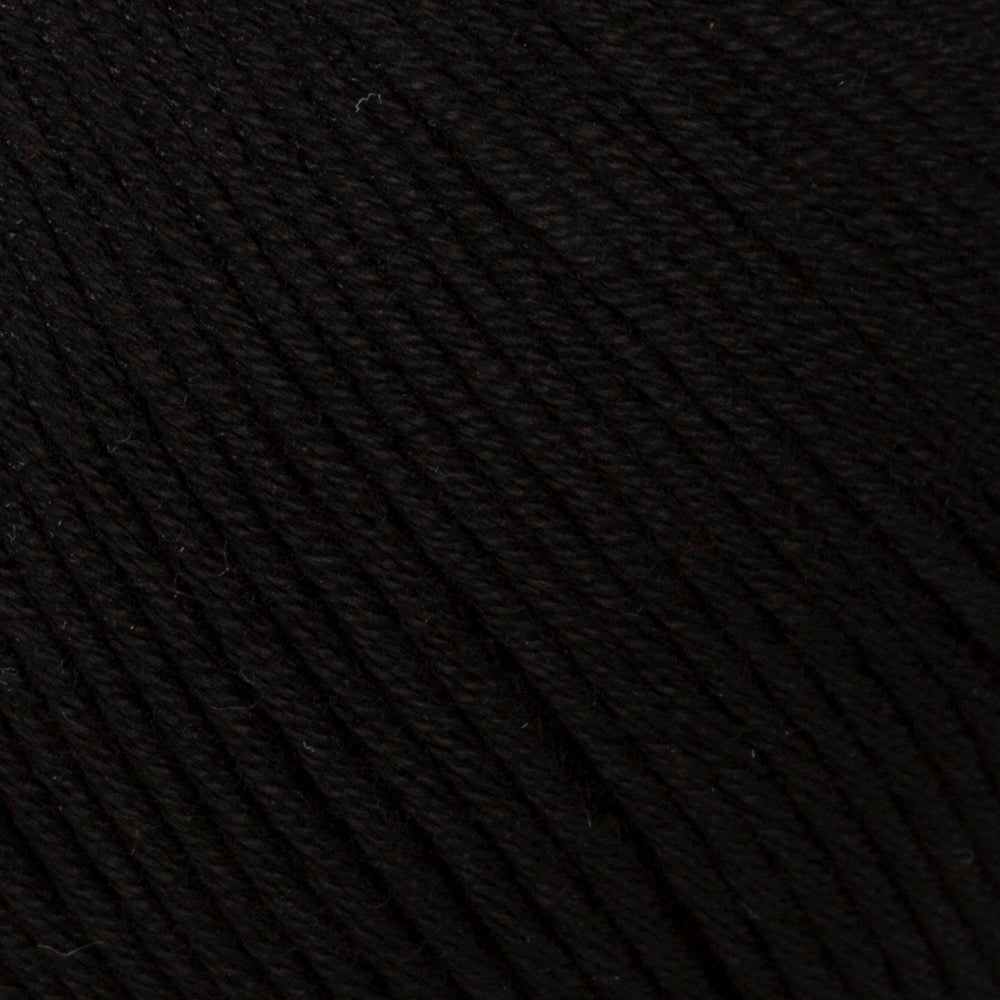 La Mia Mercerized Cotton Siyah El Örgü İpi - 1