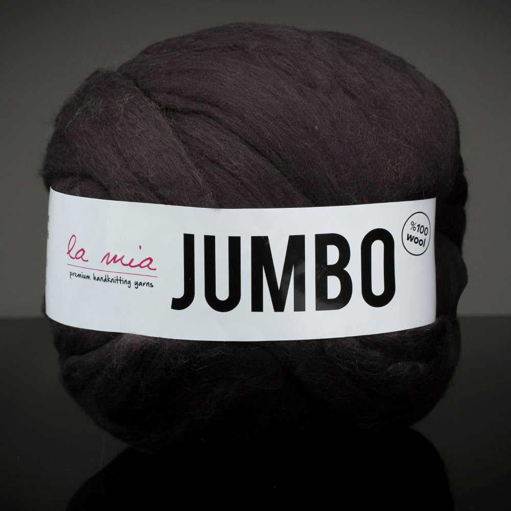 La Mia Jumbo Siyah Dev Yün El Örgü İpi - J8