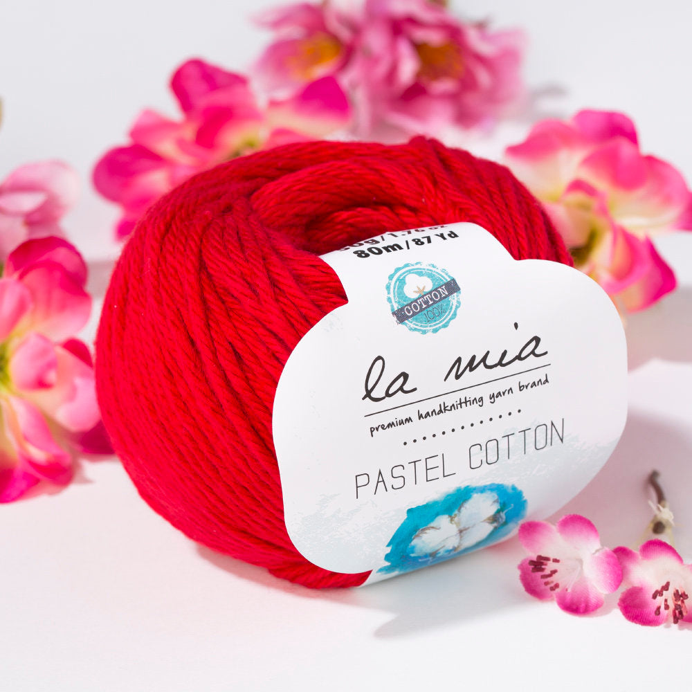 La Mia Pastel Cotton Kırmızı El Örgü İpi - L004