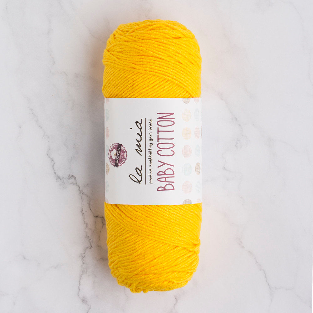 La Mia Baby Cotton Hardal Sarısı El Örgü İpi - L003