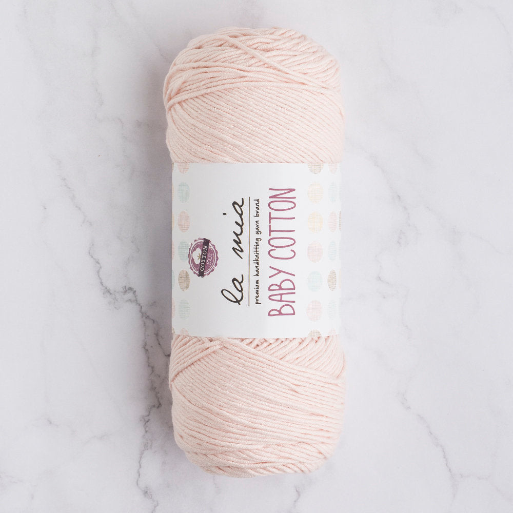La Mia Baby Cotton Toz Pembe El Örgü İpi - L029