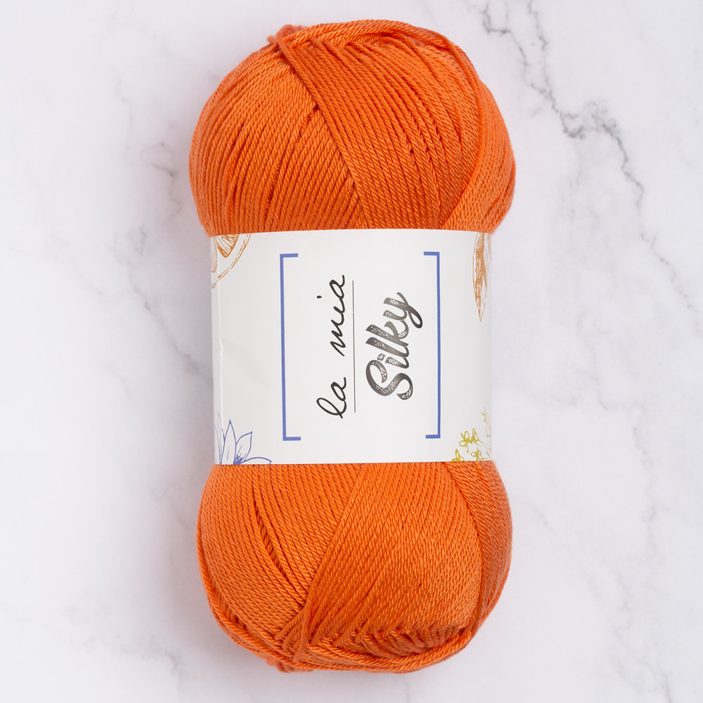 La Mia Silky Turuncu El Örgü İpi - L012