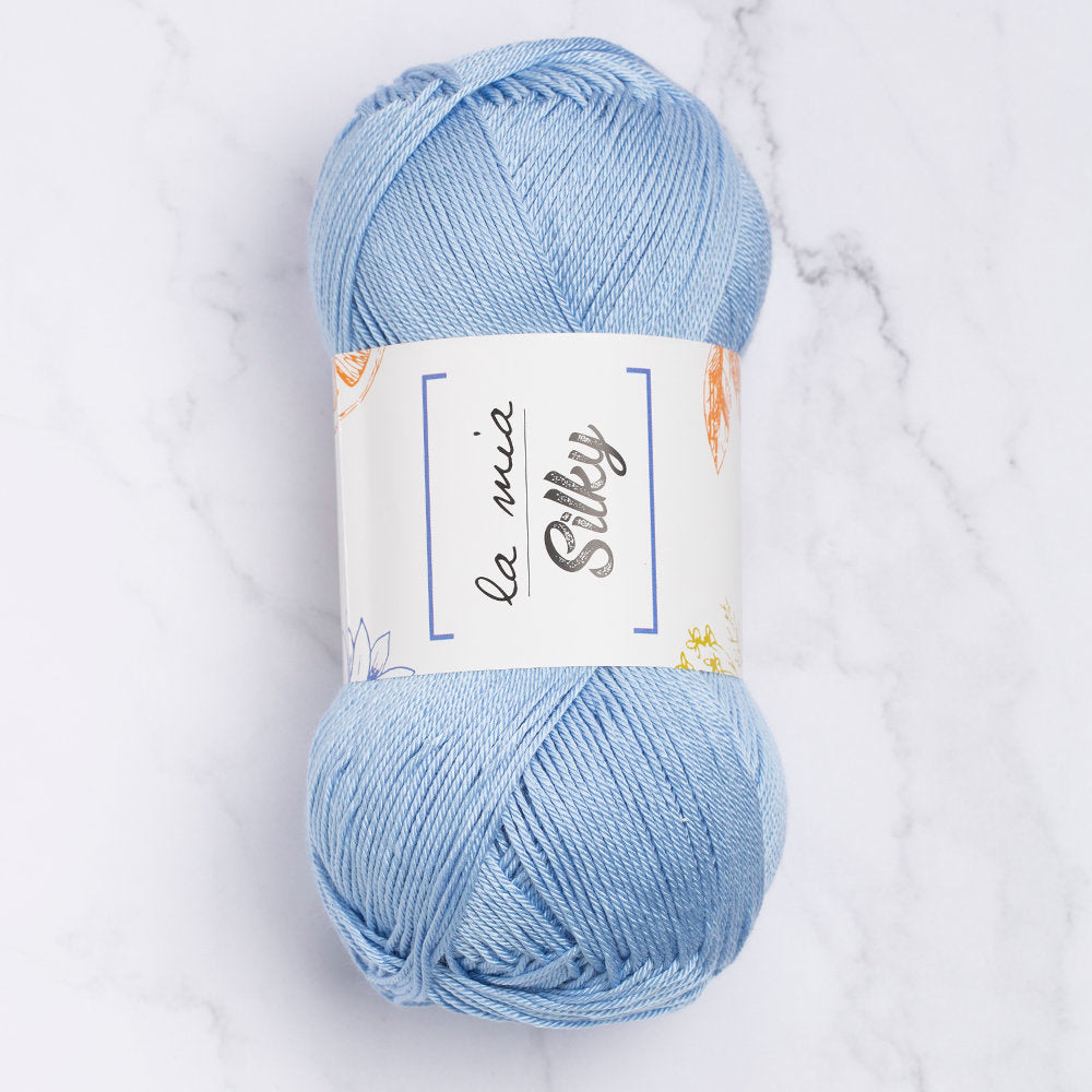 La Mia Silky Mavi El Örgü İpi - L022