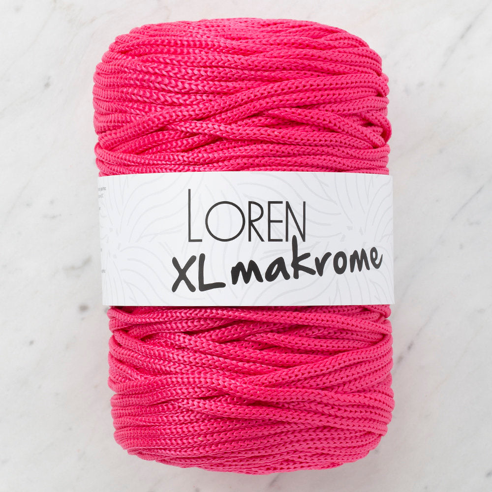 Loren XL Makrome Fuşya El Örgü İpi - R013