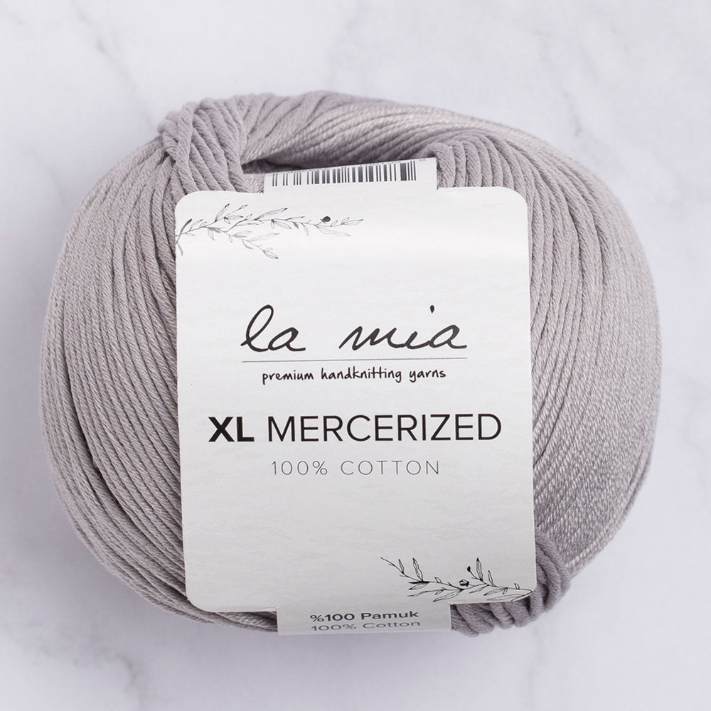 La Mia XL Mercerized Gri El Örgü İpi - 232