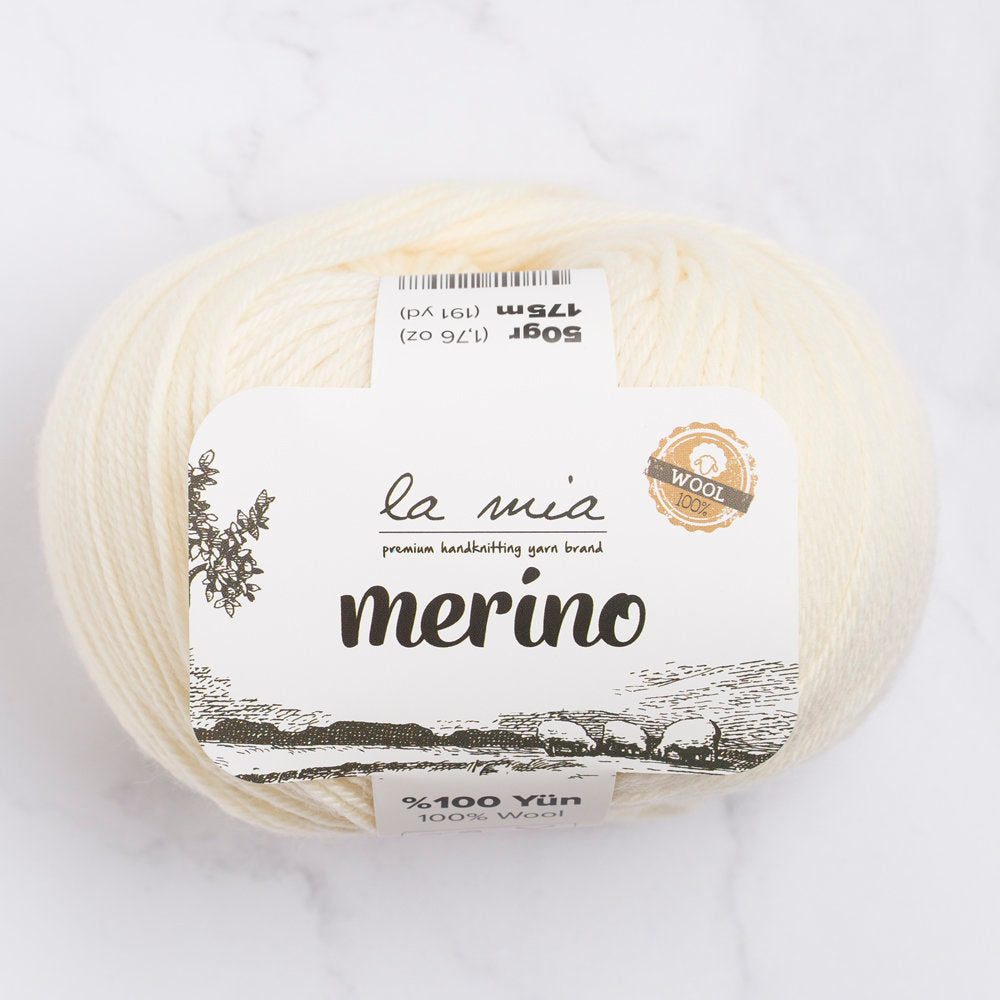 La Mia Merino Krem El Örgü İpi - L081