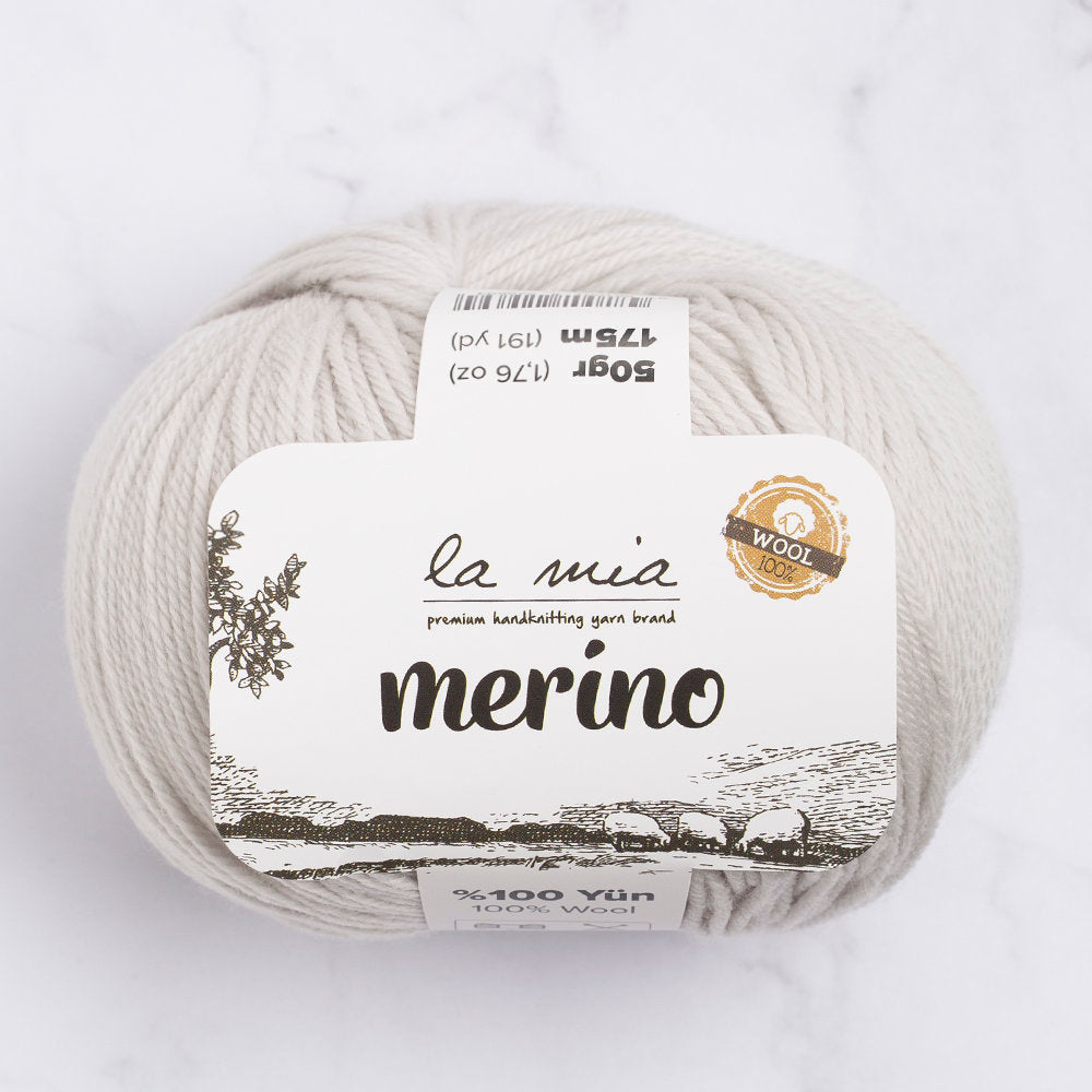 La Mia Merino Açık Gri El Örgü İpi - L047