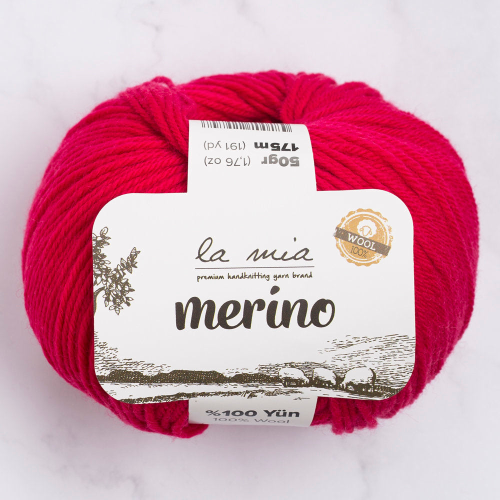 La Mia Merino Fuşya El Örgü İpi - L058