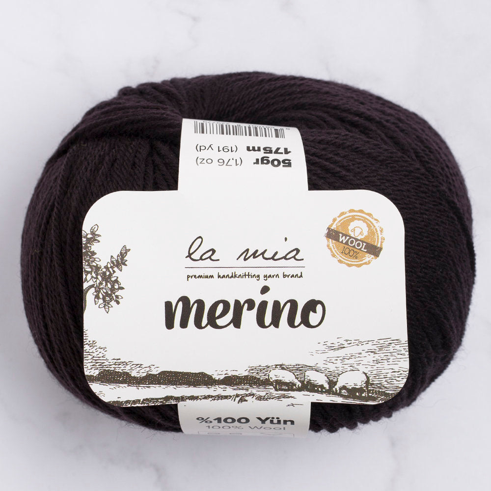 La Mia Merino Siyah El Örgü İpi - L006