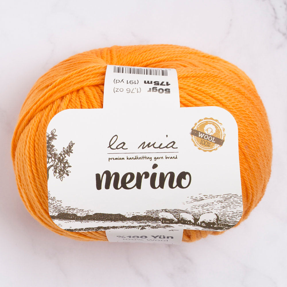 La Mia Merino Turuncu El Örgü İpi - L139